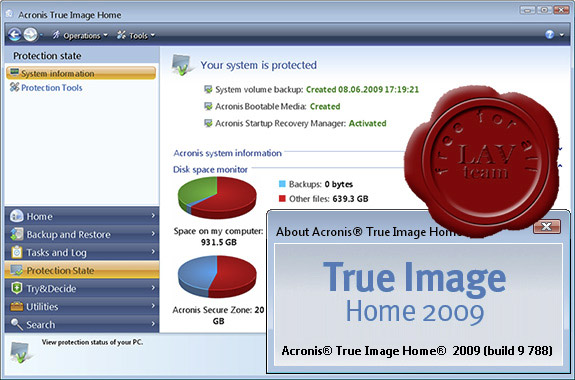 Acronis True Image Home 2010 (2009) Pc {Russian}