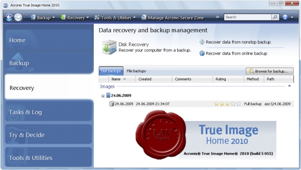 Acronis True Image Home 2010 v13.0.5055