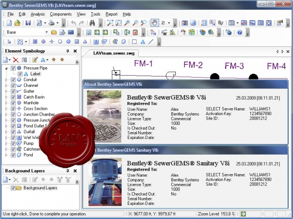 Bentley SewerGEMS v8i 08.11.01.21