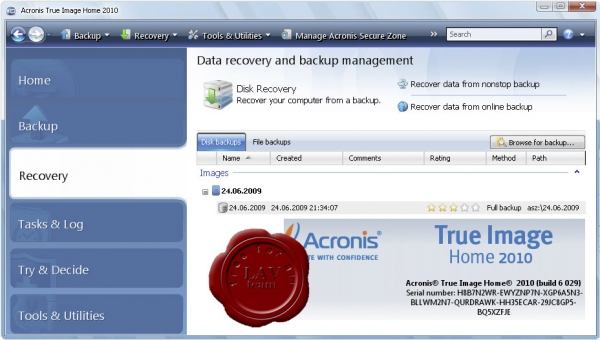 Acronis True Image Home 2010 v13.0.6029 eng