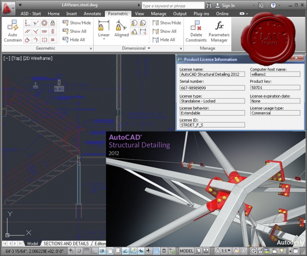 Лав тим. Программа AUTOCAD. AUTOCAD Structural detailing 2012 возможности. Картинки Autodesk AUTOCAD Structural detailing.