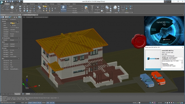 nanoSoft nanoCAD Pro v10.0.4447.1969.4520