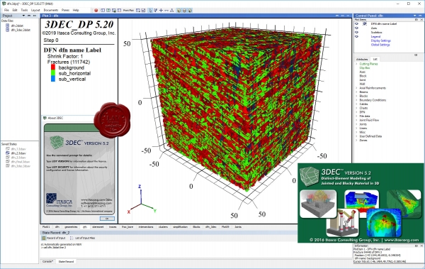 ITASCA 3DEC v5.20.277
