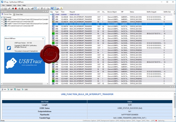 SysNucleus USBTrace v3.0.1.82