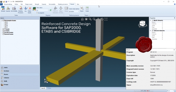 CSI Italia VIS Concrete Design v12.1.0