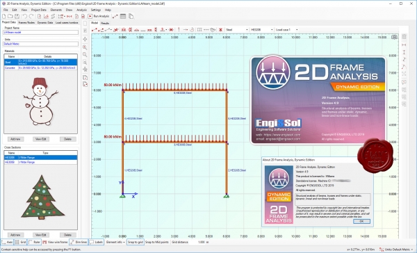 Engissol 2D Frame Analysis Dynamic Edition v4.9