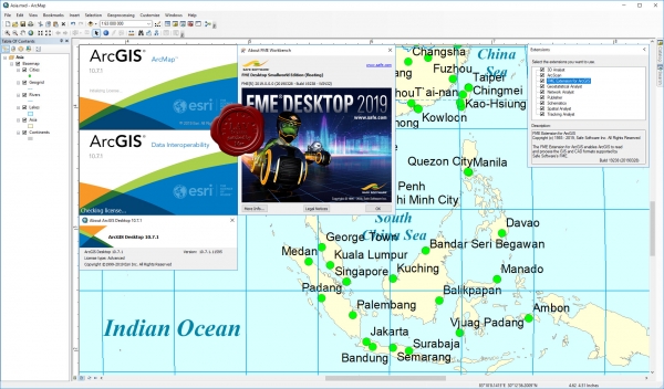 ESRI ArcGIS Desktop + Data Interoperability v10.7.1