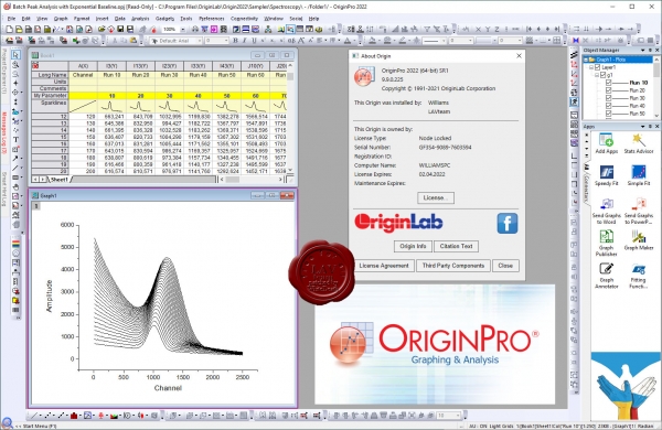 OriginLab OriginPro 2022 SR1 v9.9.0.225