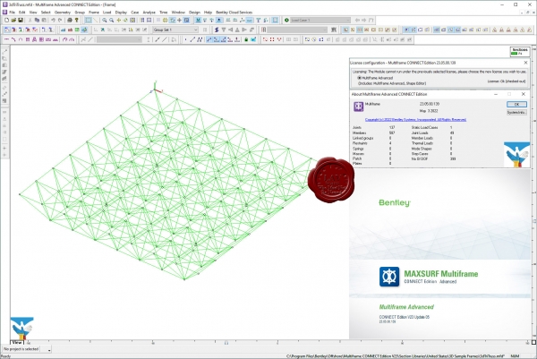 Bentley MAXSURF Multiframe Advanced CONNECT Edition V23 Update 05