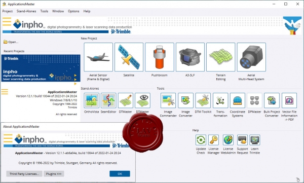 Trimble Inpho Photogrammetry v12.1.1