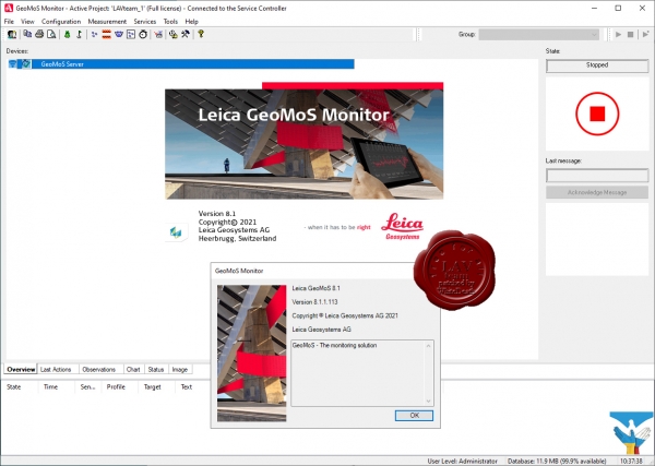 Leica GeoMoS Monitor v8.1.1.113