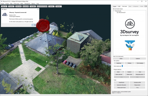 modri planet d.o.o. 3Dsurvey v2.16.1