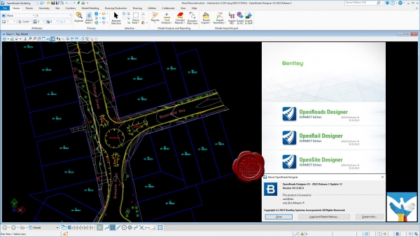 Bentley OpenRoads Designer, OpenRail Designer, OpenSite Designer 2022